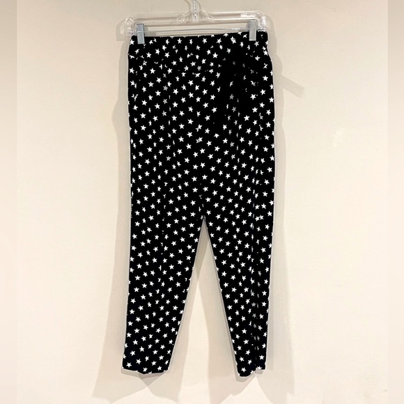 J. Crew Tie Waist Pull on Pant Star Printed Crepe size 2 - Picture 3 of 6